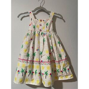 Marmalleta palm tree ice cream print dress little girl 2T
